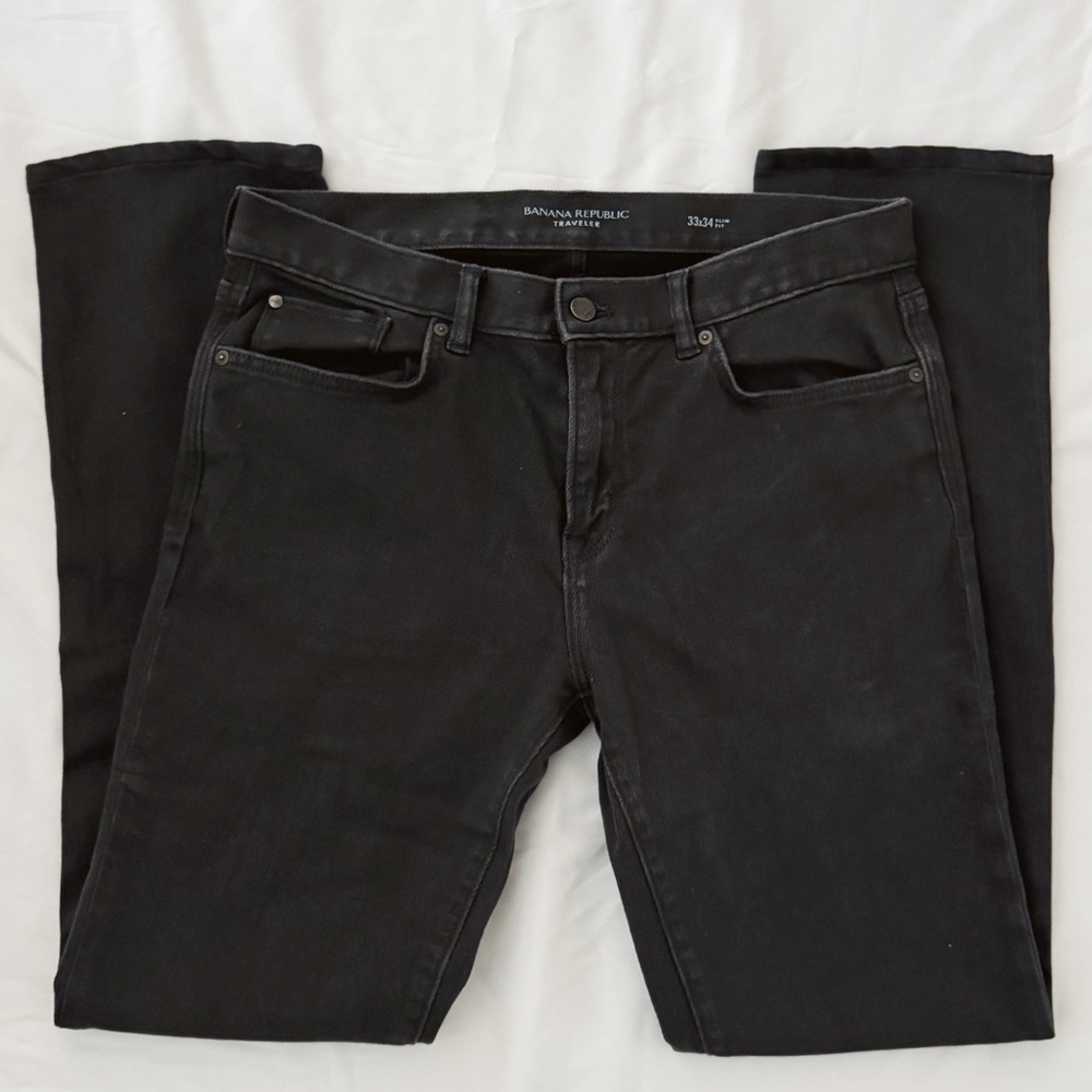 Banana Republic Men's Traveler Jeans Black - 33x34